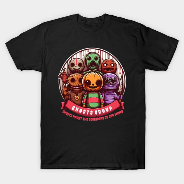 ghosts group T-Shirt by AOAOCreation